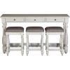 Picture of New Haven Sofa Table with Stools