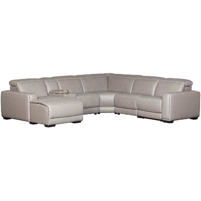 Picture of Correze Leather 6PC Dual Power Sectional with LAF