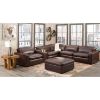 Picture of Drew Leather Cocktail Ottoman