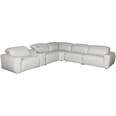 Picture of Kenzo 6-Piece Dual Power Leather Sectional