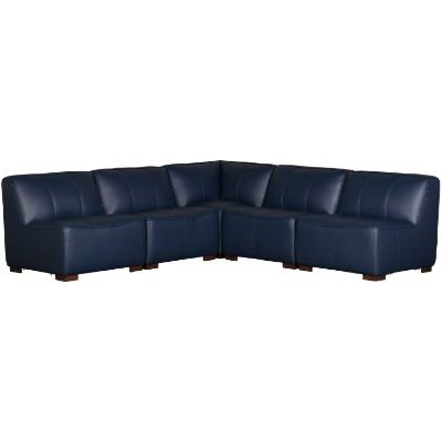 Picture of Levi Indigo Blue 5 Piece Sectional