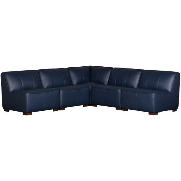 Picture of Levi Indigo Blue 5 Piece Sectional