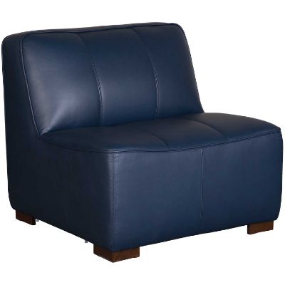 Picture of Levi Indigo Blue Leather Armless Chair