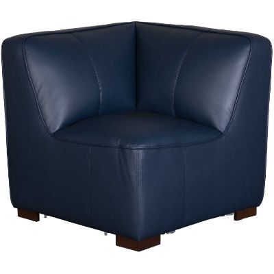 Picture of Levi Indigo Blue Leather Corner Chair