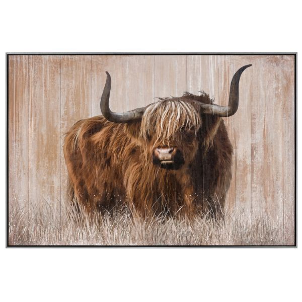 Picture of Cow In Frame Print Hand Painted