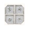 Picture of White Flower Silver Frame Set Of 4