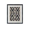 Picture of Tribal Black Fabric Diamond In Polystone Frame