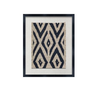 Picture of Tribal Black Fabric Diamond In Polystone Frame
