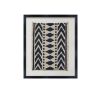 Picture of Tribal Black Fabric Chevron In Polystone Frame
