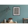 Picture of Tribal Black Fabric Chevron In Polystone Frame