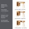 Picture of Kodali - Solid Wood Computer Desk, Natural *D