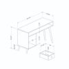 Picture of Kodali - Solid Wood Computer Desk, Natural *D