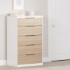 Picture of Hourra - 5-Drawer Chest, Soft Elm and White *D