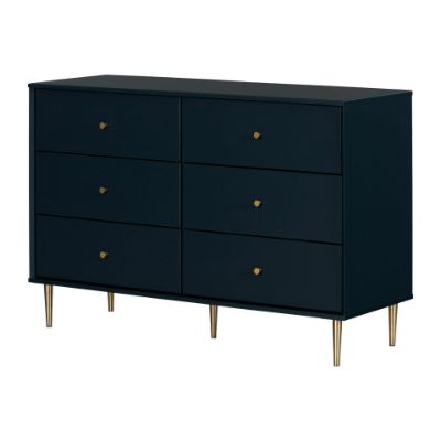 Picture of Dylane - 6-Drawer Double Dresser, Navy Blue *D