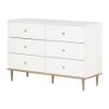 Picture of Dylane - 6-Drawer Double Dresser, White *D