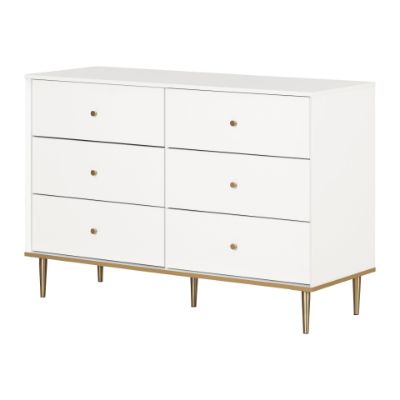 Picture of Dylane - 6-Drawer Double Dresser, White *D