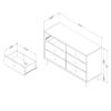 Picture of Dylane - 6-Drawer Double Dresser, White *D