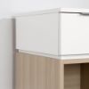 Picture of Hourra - 1-Drawer Nightstand, Soft Elm and White *D