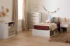 Picture of Hourra - 1-Drawer Nightstand, Soft Elm and White *D