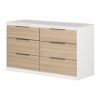 Picture of Hourra - 6-Drawer Double Dresser, Elm and White *D