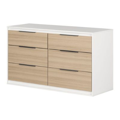 Picture of Hourra - 6-Drawer Double Dresser, Elm and White *D