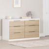 Picture of Hourra - 6-Drawer Double Dresser, Elm and White *D