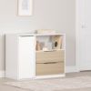 Picture of Hourra -2-Drawer Door Chest, Soft Elm and White *D