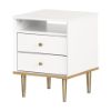 Picture of Dylane - 2-Drawer Nightstand, White *D