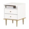 Picture of Dylane - 2-Drawer Nightstand, White *D