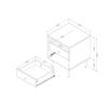 Picture of Dylane - 2-Drawer Nightstand, White *D