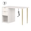 Picture of Amyra - Computer Desk with Power Bar, White *D