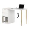 Picture of Amyra - Computer Desk with Power Bar, White *D