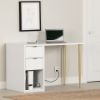 Picture of Amyra - Computer Desk with Power Bar, White *D