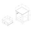 Picture of Bloom - 1-Drawer Nightstand, White *D