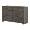 Picture of Prairie - 8-Drawer Double Dresser, Gray Maple *D