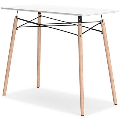 Picture of Jaspeni Home Office Desk, White/Natural *D