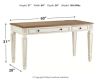 Picture of Realyn Home Office Lift Top Desk, White/Brown *D