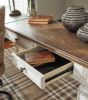 Picture of Realyn Home Office Lift Top Desk, White/Brown *D