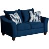 Picture of Velour Navy Loveseat