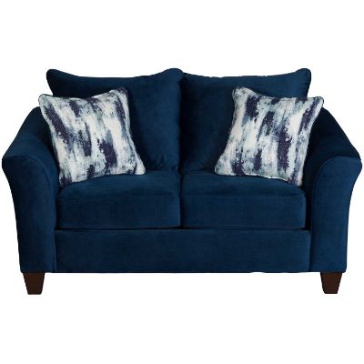 Picture of Velour Navy Loveseat