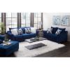 Picture of Velour Navy Sofa