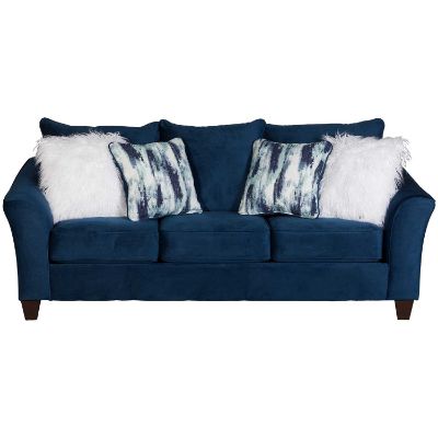 Picture of Velour Navy Sofa