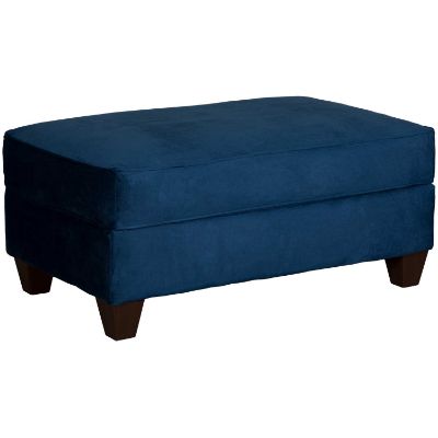 Picture of Velour Navy Cocktail Ottoman