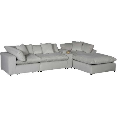 Picture of Posh Dove 5 Piece Sectional with Ottoman and Stora