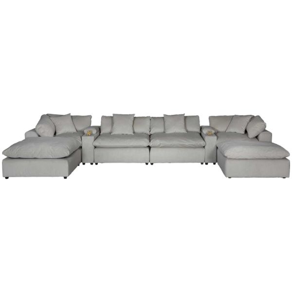 Picture of Posh Dove 8 Piece Sectional with Ottomans and Stor