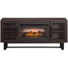 Picture of Fulton 60" Modern Walnut Fireplace Console