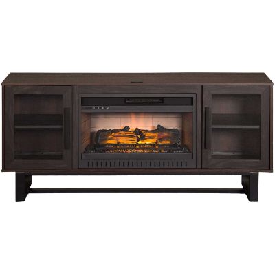 Picture of Fulton 60" Modern Walnut Fireplace Console