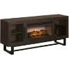 Picture of Fulton 60" Modern Walnut Fireplace Console