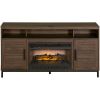 Picture of Halstead 60" Industrial Gray Fireplace Console