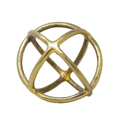 Picture of Metal 7 Inch Orb Decor Gold